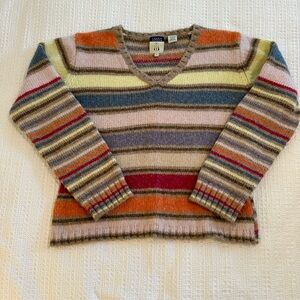 Cousin Johnny Anthropologie wool blend stripe sweeter. Size L